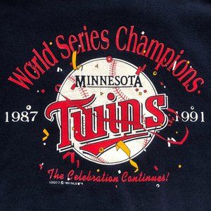 MINNESOTA TWINS 1991 WORLD SERIES SWEATSHIRT XL